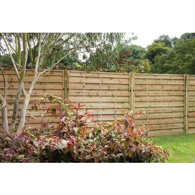 Forest 6ft x 6ft Pressure Treated Decorative Europa Plain Fence Panel