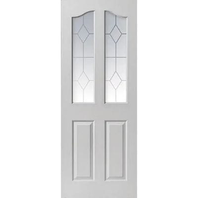 Edwardian Textured White Primed Internal Door - All Sizes - JB Kind