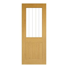 Load image into Gallery viewer, Ely Prefinished Oak Glazed (1 Half Light Panel) Internal Door  - All Sizes - Deanta
