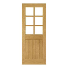 Load image into Gallery viewer, Ely Unfinished Oak Bevelled Glaze (6 Light Panels) Internal Door - All Sizes - Deanta
