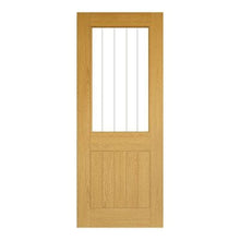 Load image into Gallery viewer, Ely Unfinished Oak Glazed (1 Half Light Panel) Internal Door - All Sizes - Deanta
