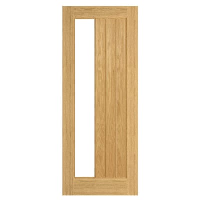 Ely Prefinished Oak 1SL Glazed Internal Fire Door FD30 - Deanta