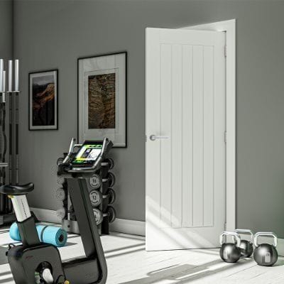 Ely White Primed Internal Door - All Sizes - Deanta