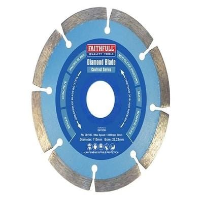 Contract Diamond Blade 115mm x 22.2mm - Faithfull