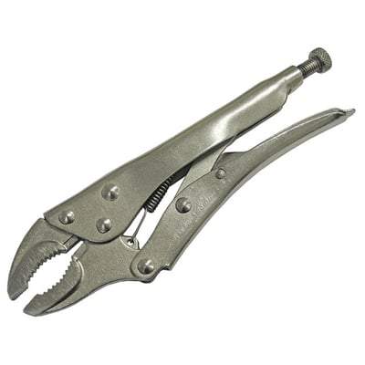 Locking Plier Curved Jaw - Faithfull Tools and Workwear