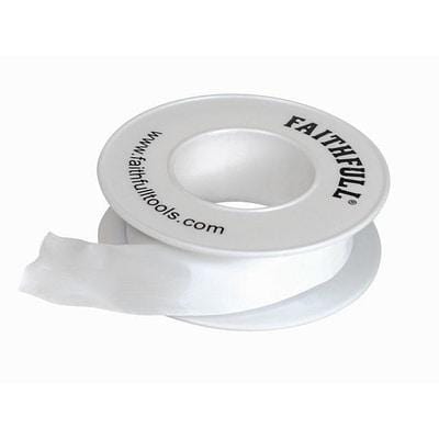 P.T.F.E Tape 12mm x 12m White (Pack of 10) - Faithfull