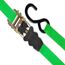 Load image into Gallery viewer, Ratchet Tie-Downs 5m x 25mm Green 4 Piece - Faithfull
