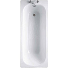Load image into Gallery viewer, Steel Single Ended Gripped Antislip Straight Bath - All Sizes - Aqua
