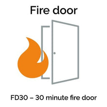 Load image into Gallery viewer, 4 Line Horizontal Primed Internal Fire Door FD30 - All Sizes - JB Kind
