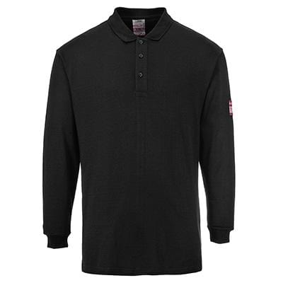 Flame Resistant Anti-Static Long Sleeve Polo Shirt - All Sizes - Portwest Tools and Workwear