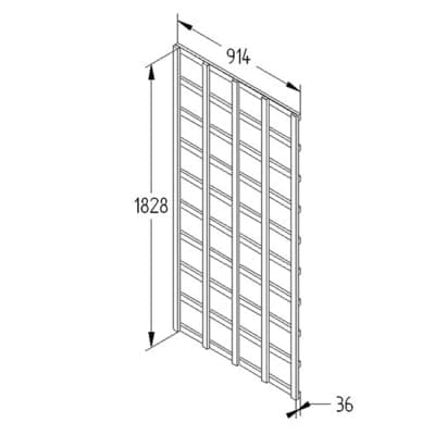 Forest Heavy Duty Trellis 183cm x 91cm - Forest Garden