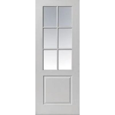 Faro White Primed Glazed Internal Door - All Sizes - JB Kind