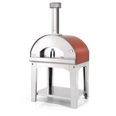 Fontana Mangiafuoco Wood Fired Pizza Oven - Rosso - With Trolley