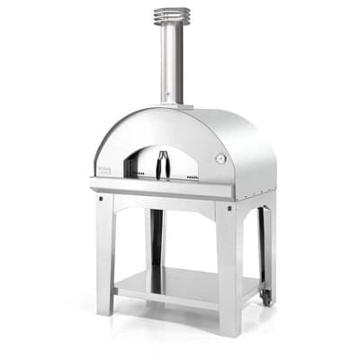 Fontana Mangiafuoco Wood Fired Pizza Oven - Stainless Steel - With Trolley