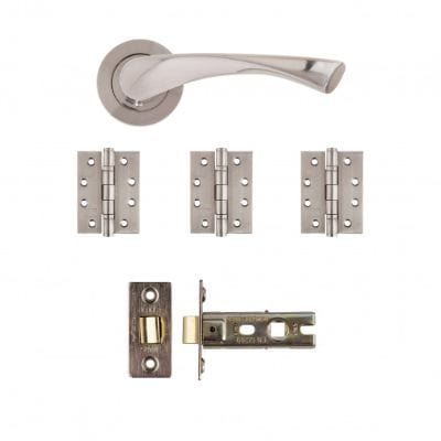 Fortuna Latch Kit Satin Finish Finish - Deanta