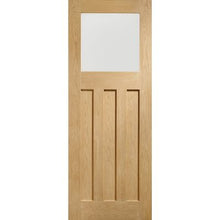 Load image into Gallery viewer, DX Pre-Finished Internal Oak Door with Obscure Glass 1981 x 762 x 35mm (30&quot;) - XL Joinery
