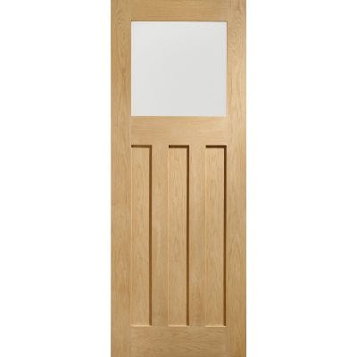 DX Pre-Finished Internal Oak Door with Obscure Glass 1981 x 762 x 35mm (30