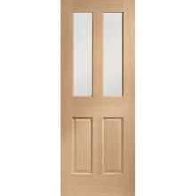 Load image into Gallery viewer, Malton Pre-Finished Internal Oak Door with Clear Bevelled Glass - All Sizes - XL Joinery
