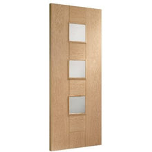 Load image into Gallery viewer, Messina Pre-Finished Internal Oak Door with Clear Glass - All Sizes - XL Joinery
