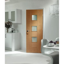 Load image into Gallery viewer, Messina Pre-Finished Internal Oak Door with Clear Glass - All Sizes - XL Joinery
