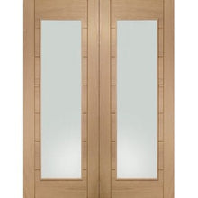Load image into Gallery viewer, Palermo Internal Oak Rebated Door Pair with Clear Glass - All Sizes
