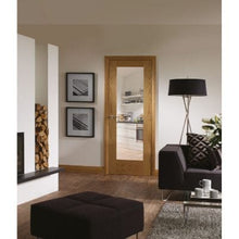 Load image into Gallery viewer, Pattern 10 Internal Oak Fire Door with Clear Glass - All Sizes - XL Joinery
