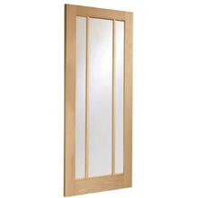 Load image into Gallery viewer, Worcester 3 Light Internal Oak Fire Door with Clear Glass - All Sizes - XL Joinery
