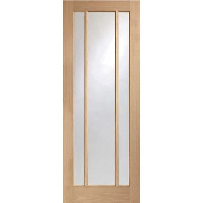 Worcester 3 Light Internal Oak Door with Clear Glass - All Sizes