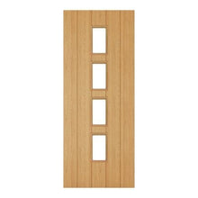 Load image into Gallery viewer, Galway Unfinished Oak Glazed Internal Door - All Sizes - Deanta
