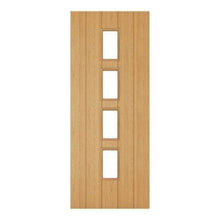 Load image into Gallery viewer, Galway Unfinished Oak Glazed Internal Fire Door FD30 - All Sizes - Deanta
