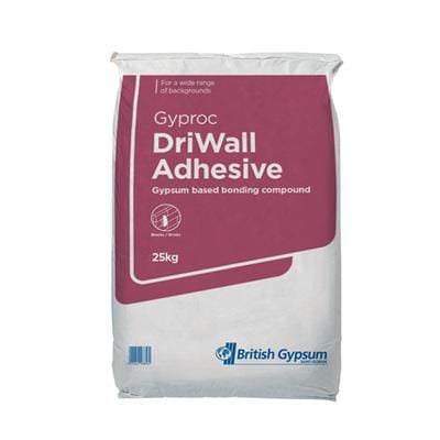 Gyproc Driwall Adhesive 25Kg - Pallet of 56 Bags x 10 Pallets (Half Load) - British Gypsum Building Materials
