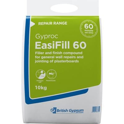 Gyproc Easifill 60 10Kg - Pallet of 80 Bags x 10 Pallets (Half Load) - British Gypsum Building Materials