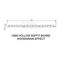 Load image into Gallery viewer, Hollow Soffit Board Black Ash Woodgrain - Floplast Fascia Board
