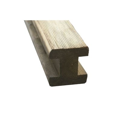 Forest Reeded Slotted Post 8ft (240cm x 9.4cm x 9.4cm) - Forest Garden