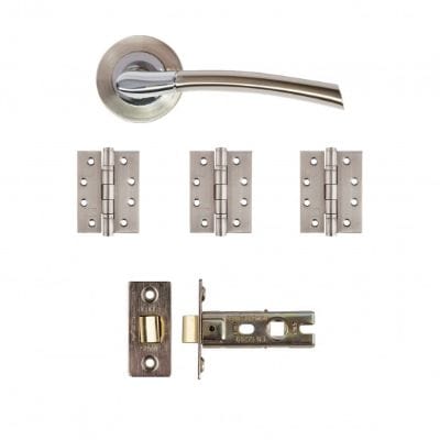 Hera Latch Kit Satin Nickel Chrome Finish - Deanta