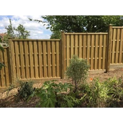 Level Top Hit and Miss Fence Panel (Vertical Boards) - All Sizes - Jacksons Fencing