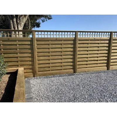Level Top Hit and Miss Fence Panel (Horizontal Boards) - All Sizes - Jacksons Fencing