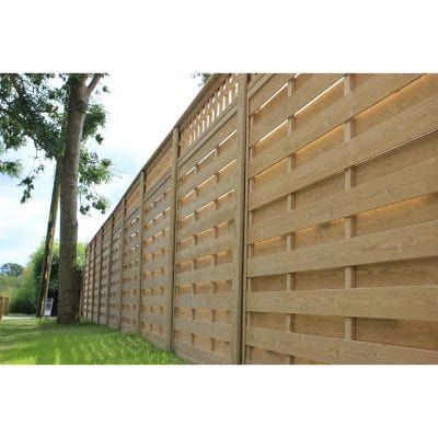 Level Top Hit and Miss Fence Panel (Horizontal Boards) - All Sizes