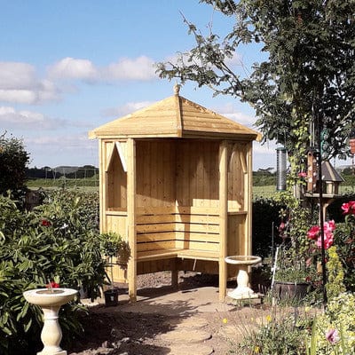 Honeysuckle Corner Arbour - 4ft x 4ft (Pressure Treated) - Shire