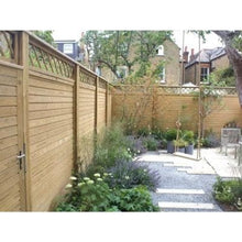 Load image into Gallery viewer, Level Top Tongue and Groove Effect Fence Panel - Jakcured (Horizontal Panels)

