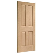 Load image into Gallery viewer, Victorian 4 Panel Internal Oak Fire Door - All Sizes - XL Joinery
