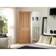 Load image into Gallery viewer, Victorian 4 Panel Pre-Finished Internal Oak Fire Door - All Sizes - XL Joinery
