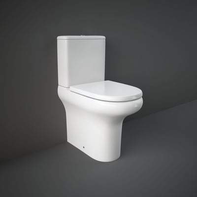Compact Deluxe 45cm High Rimless Close Coupled Fully Back to Wall WC Pan in Alpine White - RAK Ceramics