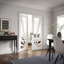 Load image into Gallery viewer, Aurora White Primed Glazed Internal Door - All Sizes - JB Kind
