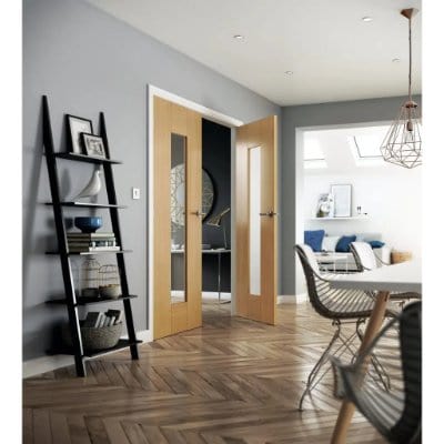 Axis Oak Pre-Finished Glazed Internal Door - All Sizes