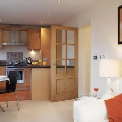 Traditional Dove Oak Pre-Finished Glazed Internal Door - 1981mm x 762mm - JB Kind