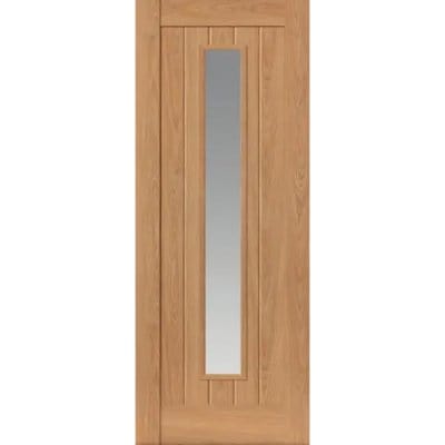 Hudson Oak Effect Laminate Clear Glazed Internal Door - All Sizes - JB Kind