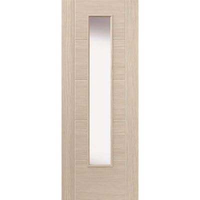 Tigris Ivory Laminate Glazed Internal Door - All Sizes - JB Kind