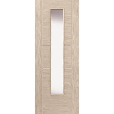 Tigris Ivory Laminate Glazed Internal Door - All Sizes - JB Kind