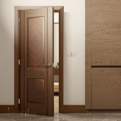 Kensington Prefinished Walnut Internal Fire Door FD30 - All Sizes - Deanta